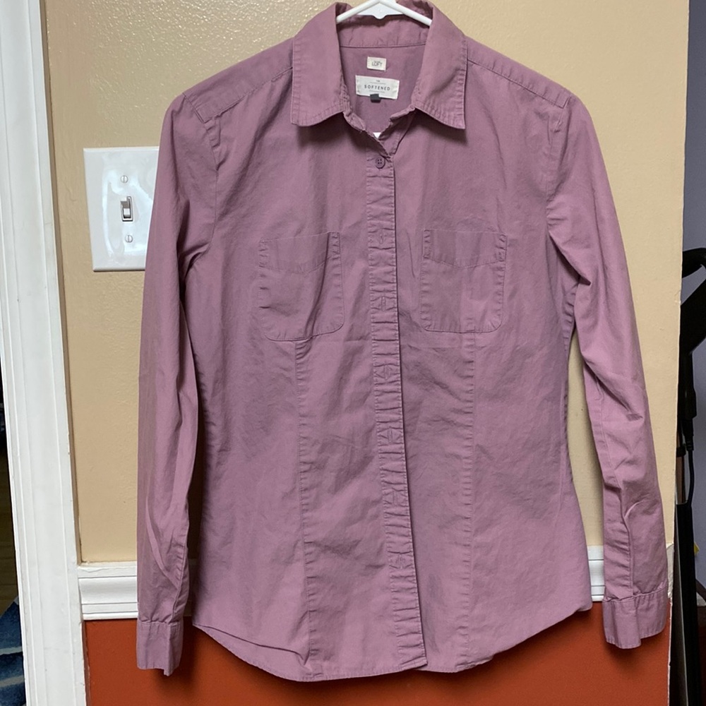 Loft “softened” lavender Long Sleeve Shirt